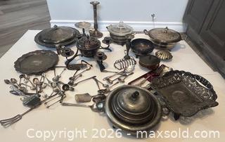 MaxSold Auction: Large Collection Of Assorted Silver Plate   - Burlington (Ontario, Canada) SELLER MANAGED Estate Sale Online Auction - Fairview Street (STORAGE)