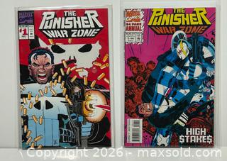MaxSold Auction: Marvel The Punisher: War Zone #1 and The Punisher War Zone Annual #1 Comics - Burlington (Ontario, Canada) SELLER MANAGED Estate Sale Online Auction - Fairview Street (STORAGE)