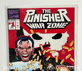 MaxSold Auction: Marvel The Punisher: War Zone #1 and The Punisher War Zone Annual #1 Comics - Burlington (Ontario, Canada) SELLER MANAGED Estate Sale Online Auction - Fairview Street (STORAGE)