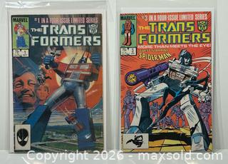 MaxSold Auction: Marvel The Transformers #1 and #3 Comics  - Burlington (Ontario, Canada) SELLER MANAGED Estate Sale Online Auction - Fairview Street (STORAGE)