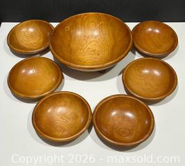 MaxSold Auction: MCM Baribocraft Canada Wooden Salad Bowl 7pcs Set - Burlington (Ontario, Canada) SELLER MANAGED Estate Sale Online Auction - Fairview Street (STORAGE)