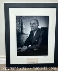 MaxSold Auction: Sherman Hines Signed Framed Photograph of Robert L Stanfield Premier of Nova Scotia(a) - Burlington (Ontario, Canada) SELLER MANAGED Estate Sale Online Auction - Fairview Street (STORAGE)