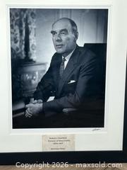 MaxSold Auction: Sherman Hines Signed Framed Photograph of Robert L Stanfield Premier of Nova Scotia(a) - Burlington (Ontario, Canada) SELLER MANAGED Estate Sale Online Auction - Fairview Street (STORAGE)