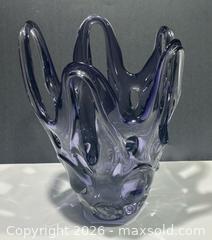 MaxSold Auction: Stunning Large Purple Art Glass Stretch Vase - Burlington (Ontario, Canada) SELLER MANAGED Estate Sale Online Auction - Fairview Street (STORAGE)