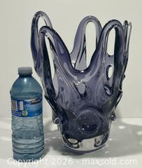 MaxSold Auction: Stunning Large Purple Art Glass Stretch Vase - Burlington (Ontario, Canada) SELLER MANAGED Estate Sale Online Auction - Fairview Street (STORAGE)