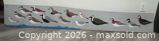MaxSold Auction: Vintage Acadian Folk Art Birds Painting on Wood Plank By Bob Chivers (b) - Burlington (Ontario, Canada) SELLER MANAGED Estate Sale Online Auction - Fairview Street (STORAGE)