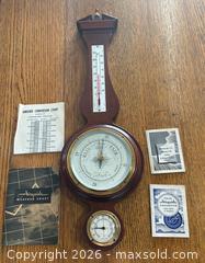 MaxSold Auction: Vintage Airguide Solid Mahogany Wall Hanging Barometer, Thermometer and Hygrometer  - Burlington (Ontario, Canada) SELLER MANAGED Estate Sale Online Auction - Fairview Street (STORAGE)