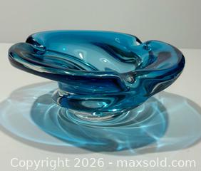 MaxSold Auction: Vintage Chalet Blue Art Glass Ashtray - Burlington (Ontario, Canada) SELLER MANAGED Estate Sale Online Auction - Fairview Street (STORAGE)