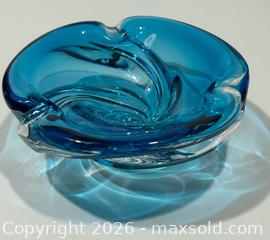 MaxSold Auction: Vintage Chalet Blue Art Glass Ashtray - Burlington (Ontario, Canada) SELLER MANAGED Estate Sale Online Auction - Fairview Street (STORAGE)