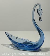 MaxSold Auction: Vintage Stunning Hand-Blown Blue Glass Swan Dish - Burlington (Ontario, Canada) SELLER MANAGED Estate Sale Online Auction - Fairview Street (STORAGE)