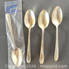 MaxSold Auction: Easterling Sterling Silver Teaspoons (Set of 4) - Lakeshore (Maidstone)(Ontario, Canada) PARTNER MANAGED Estate Sale Online Auction - County Road 42