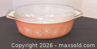 MaxSold Auction: Pyrex 2.5 Qt Pink Salmon Daisy Flower-Band Casserole - Lakeshore (Maidstone)(Ontario, Canada) PARTNER MANAGED Estate Sale Online Auction - County Road 42