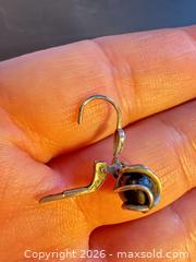 MaxSold Auction: Antique sterling silver onyx earrings  - Markham (Ontario, Canada) SELLER MANAGED Downsizing Online Auction - Loring Crescent