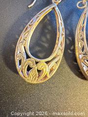 MaxSold Auction: Large filigree sterling silver earrings  - Markham (Ontario, Canada) SELLER MANAGED Downsizing Online Auction - Loring Crescent