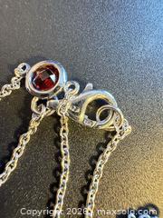 MaxSold Auction: Long sterling silver necklace with stones 34” length  - Markham (Ontario, Canada) SELLER MANAGED Downsizing Online Auction - Loring Crescent