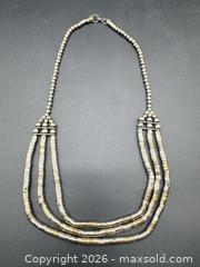 MaxSold Auction: Multi strand sterling silver necklace  - Markham (Ontario, Canada) SELLER MANAGED Downsizing Online Auction - Loring Crescent