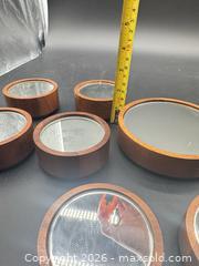 MaxSold Auction: Stackable Scandinavian wood framed mirrors for displays  - Markham (Ontario, Canada) SELLER MANAGED Downsizing Online Auction - Loring Crescent