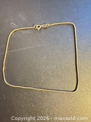 MaxSold Auction: Sterling silver anklet or bracelet 9” length  - Markham (Ontario, Canada) SELLER MANAGED Downsizing Online Auction - Loring Crescent