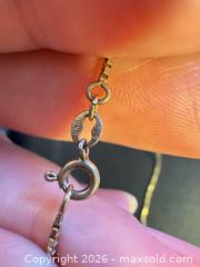 MaxSold Auction: Sterling silver anklet or bracelet 9” length  - Markham (Ontario, Canada) SELLER MANAGED Downsizing Online Auction - Loring Crescent