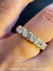 MaxSold Auction: Sterling silver band with stones  - Markham (Ontario, Canada) SELLER MANAGED Downsizing Online Auction - Loring Crescent