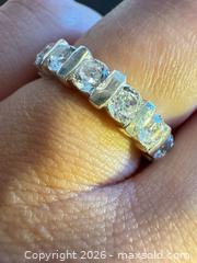 MaxSold Auction: Sterling silver band with stones  - Markham (Ontario, Canada) SELLER MANAGED Downsizing Online Auction - Loring Crescent