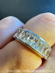 MaxSold Auction: Sterling silver band with stones  - Markham (Ontario, Canada) SELLER MANAGED Downsizing Online Auction - Loring Crescent