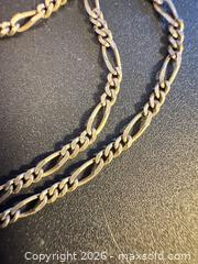 MaxSold Auction: Sterling silver Italian figaro chain 17” lengths - Markham (Ontario, Canada) SELLER MANAGED Downsizing Online Auction - Loring Crescent