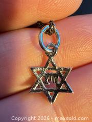 MaxSold Auction: Sterling silver necklace 15” with small David’s star pendant  - Markham (Ontario, Canada) SELLER MANAGED Downsizing Online Auction - Loring Crescent