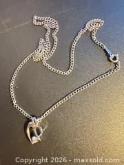 MaxSold Auction: Sterling silver necklace with heart pendant - Markham (Ontario, Canada) SELLER MANAGED Downsizing Online Auction - Loring Crescent