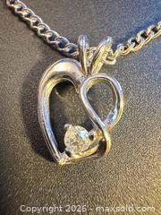 MaxSold Auction: Sterling silver necklace with heart pendant - Markham (Ontario, Canada) SELLER MANAGED Downsizing Online Auction - Loring Crescent
