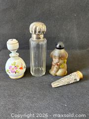 MaxSold Auction: 4 Antique Petite Art Glass Perfume Bottles Figural Dog Etc - Toronto (Ontario, Canada) PARTNER MANAGED Reseller Online Auction - Railside Road