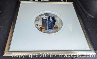 MaxSold Auction: Abstract Nuns Artist Signed RENE M. VERLEYEN (BELGIUM, 1935-2013} Circular Oil Painting On Board - Toronto (Ontario, Canada) PARTNER MANAGED Reseller Online Auction - Railside Road