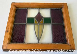 MaxSold Auction: Antique Wood Transit Framed Arts & Crafts Stained Glass Window - Toronto (Ontario, Canada) PARTNER MANAGED Reseller Online Auction - Railside Road