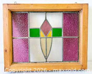 MaxSold Auction: Antique Wood Transit Framed Arts & Crafts Stained Glass Window - Toronto (Ontario, Canada) PARTNER MANAGED Reseller Online Auction - Railside Road