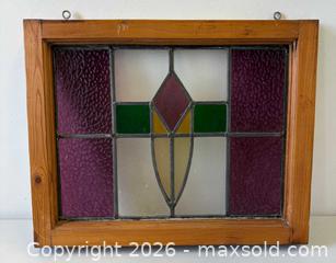 MaxSold Auction: Antique Wood Transit Framed Arts & Crafts Stained Glass Window - Toronto (Ontario, Canada) PARTNER MANAGED Reseller Online Auction - Railside Road
