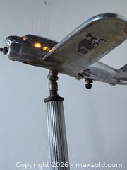 MaxSold Auction: Art Deco Era Standing Illuminated Airplane Chrome Ashtray Lamp  Stand - Toronto (Ontario, Canada) PARTNER MANAGED Reseller Online Auction - Railside Road