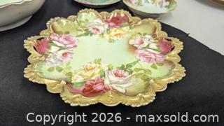 MaxSold Auction: C.1900 Art Nouveau MZ Austria Fine Porcelain Serving Set Lidded Tea Milk Jar +Serving Tray Salad Bowl Etc - Toronto (Ontario, Canada) PARTNER MANAGED Reseller Online Auction - Railside Road