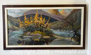 MaxSold Auction: Large Vintage Scenic Oil Painting On Board War Hero Artist Signed {Douglas} Rickard  - Toronto (Ontario, Canada) PARTNER MANAGED Reseller Online Auction - Railside Road