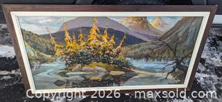 MaxSold Auction: Large Vintage Scenic Oil Painting On Board War Hero Artist Signed {Douglas} Rickard  - Toronto (Ontario, Canada) PARTNER MANAGED Reseller Online Auction - Railside Road