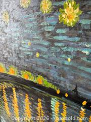 MaxSold Auction: Large Wood Framed Starry Night Over The Rhone Tribute To Van Gogh Oil Painting On Canvas - Toronto (Ontario, Canada) PARTNER MANAGED Reseller Online Auction - Railside Road