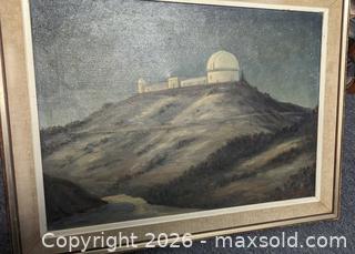 MaxSold Auction: "Lick Observatory Mt Hamilton 1964" Oil Painting On Canvas Artist Signed Anthony Quaratuccio - Toronto (Ontario, Canada) PARTNER MANAGED Reseller Online Auction - Railside Road
