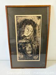 MaxSold Auction: "Reflections" Framed Etching #60/100 Artist Signed Ghitta Caiserman-Roth - Toronto (Ontario, Canada) PARTNER MANAGED Reseller Online Auction - Railside Road