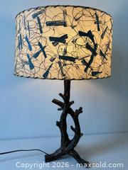 MaxSold Auction: Tall Mid-Century Branch Form Table Lamp With Circular Parchment Shade - Toronto (Ontario, Canada) PARTNER MANAGED Reseller Online Auction - Railside Road