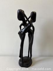 MaxSold Auction: Vintage African Ebony Wood Abstract Lovers Sculpture 12" Tall - Toronto (Ontario, Canada) PARTNER MANAGED Reseller Online Auction - Railside Road