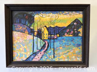 MaxSold Auction: Wood Framed Kandinsky Vibrant Modern Art Print On Canvas 26" - Toronto (Ontario, Canada) PARTNER MANAGED Reseller Online Auction - Railside Road