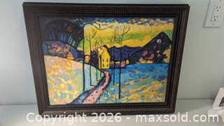 MaxSold Auction: Wood Framed Kandinsky Vibrant Modern Art Print On Canvas 26" - Toronto (Ontario, Canada) PARTNER MANAGED Reseller Online Auction - Railside Road