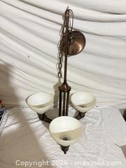 MaxSold Auction: 3-Light Oil-Rubbed Bronze Metal Chandelier - Toronto (Ontario, Canada) SELLER MANAGED Downsizing Online Auction - Rutherford Avenue