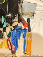 MaxSold Auction: Backpack Tool Bag with Jobmate Tool Pouch & Assorted Tools - Toronto (Ontario, Canada) SELLER MANAGED Downsizing Online Auction - Rutherford Avenue