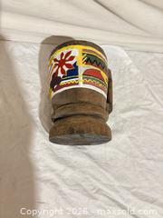 MaxSold Auction: Carved Wooden Mug / Tankard with Hand-Painted Folk Motif - Toronto (Ontario, Canada) SELLER MANAGED Downsizing Online Auction - Rutherford Avenue