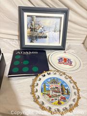 MaxSold Auction: Framed Nautical/London Souvenir Artwork with Two Adams Plates - Toronto (Ontario, Canada) SELLER MANAGED Downsizing Online Auction - Rutherford Avenue